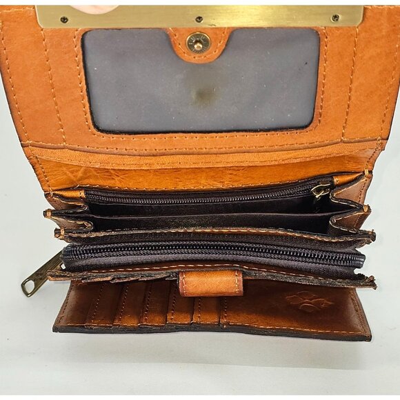 Patricia Nash Women's Cognac Leather Cametti Florence Wallet Trifold 297 - Picture 6 of 12